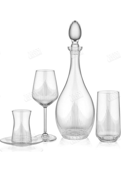 Hisar 49 Parça 12 Kişilik Paşabahçe Cam Bardak Seti