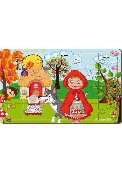 Kırmızı Başlık Kız 24 Parça Ahşap Puzzle