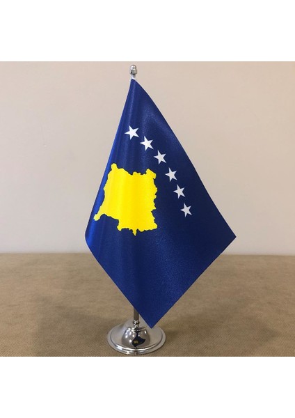 Kosova Masa Bayrağı Krom Direkli Tekli Bayrak