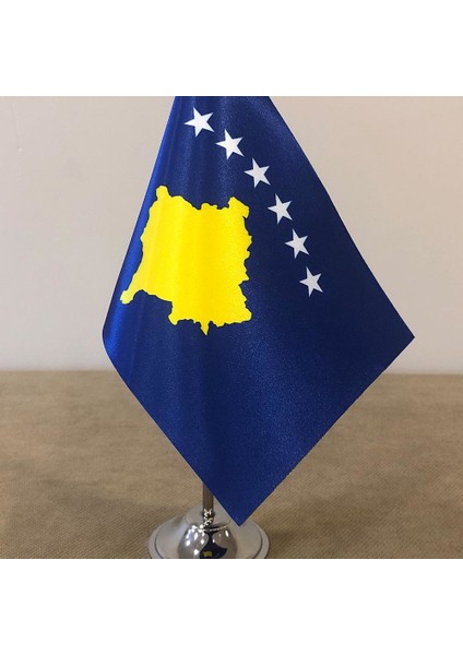 Kosova Masa Bayrağı Krom Direkli Tekli Bayrak