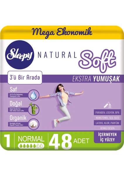 Natural Soft Ekstra Yumuşak Normal 48 Ped