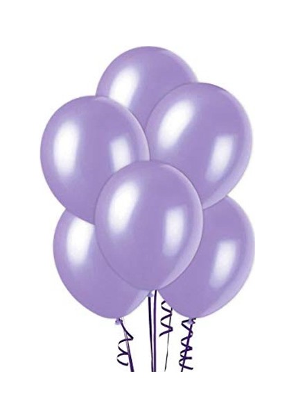 Metalik Mor Balon 100 Adet