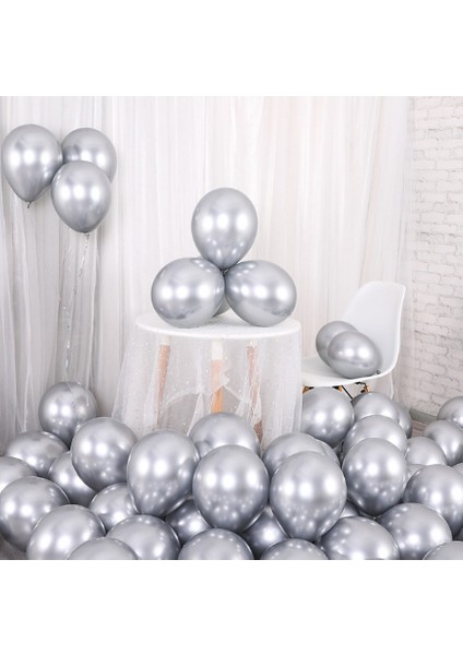 Krom Balon Gümüş Renk 50 Adet