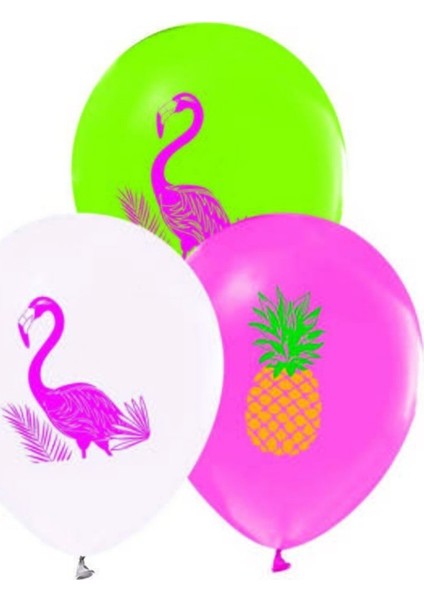 Flamingo 10 Adet Metalik Balon