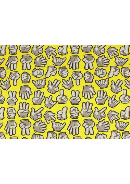 Retro Puf - Dokuma Kumaşlı (Baskı Değildir) - Masif - 40CM x 40CM - Sarı