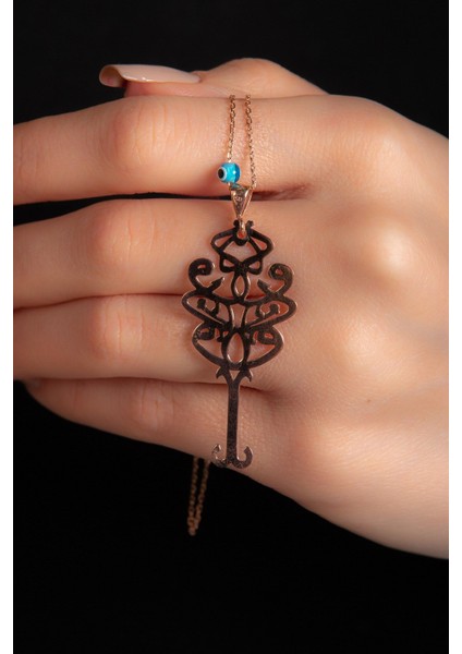 El-Vedüd Yazılı Rose Altın Kaplama Kadın Gümüş Kolye 925 Ayar modelleri