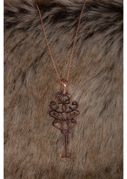 El-Vedüd Yazılı Rose Altın Kaplama Kadın Gümüş Kolye 925 Ayar indirimleri