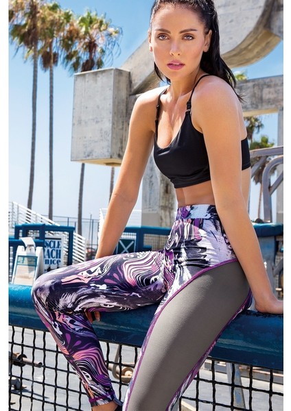 Gri (Yoga-Fıtness-Pilates-Koşu) Sporcu Tayt Alt Üst Takım
