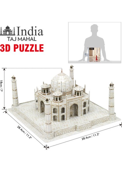 Cubic Fun National Geographic Serisi Taj Mahal 3D Puzzle