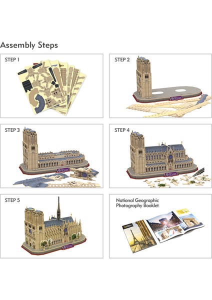 National Geographic Serisi Notre Dame De Paris 3D Puzzl