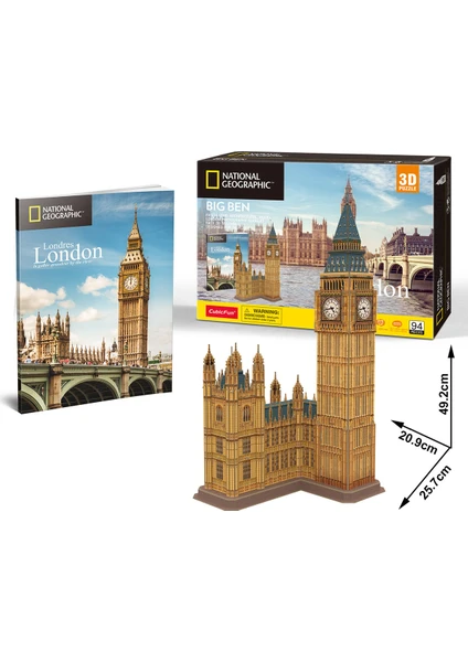 Cubic Fun National Geographic Serisi Big Ben 3D Puzzle