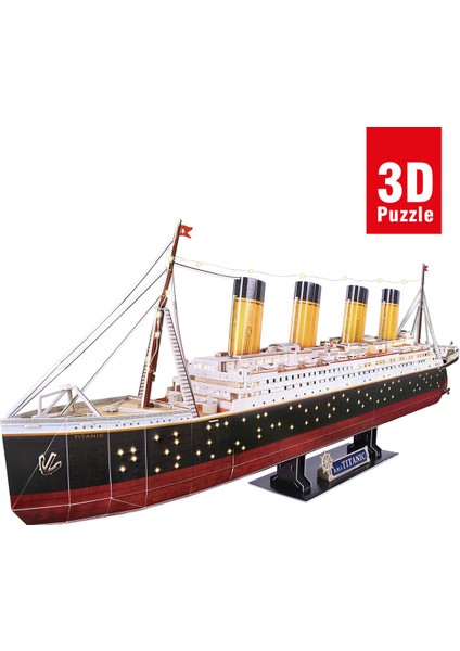 Cubic Fun Titanic LED Işıklı 3D Puzzle