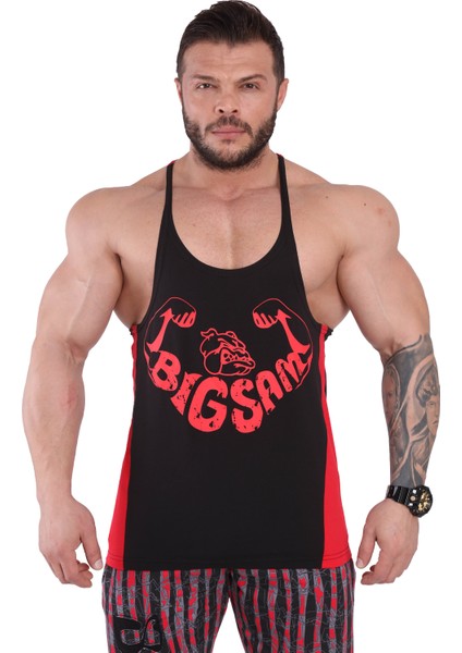 Parçalı Spor Atlet Stringer Tank Top Big Sam 2255