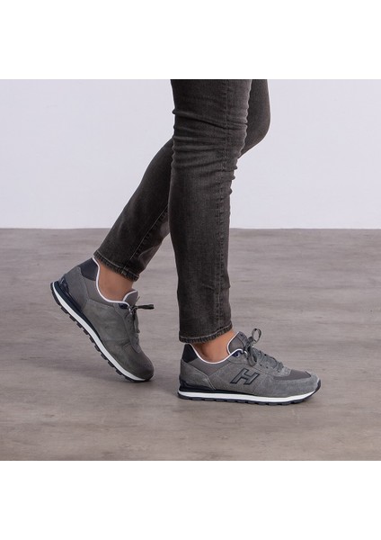 Hammerjack Peru 102-19250 Gri Süet Deri Sneakers Ayakkabı