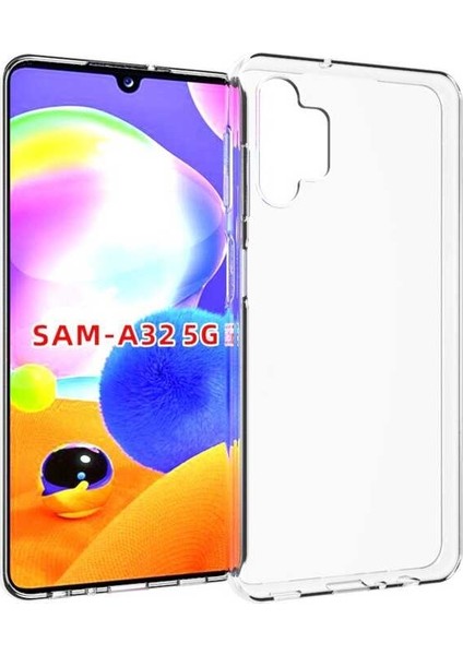 Samsung Galaxy A32 5g Kılıf Süper Silikon+Nano Glass Renksiz