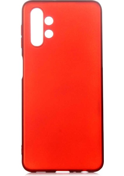 Samsung Galaxy A32 5g Kılıf Premier Silikon Mat Koruma+Nano Glass Kırmızı