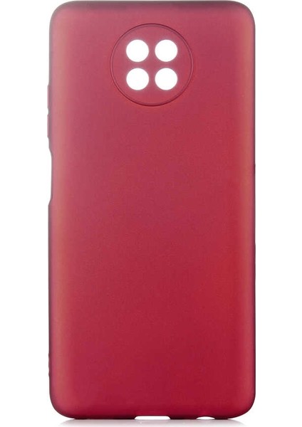 Xiaomi Redmi Note 9 5g Kılıf Premier Silikon Mat Koruma+Nano Glass Mürdüm