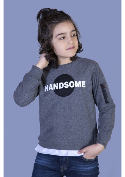 Erkek Çocuk Handsome Baskılı Sweatshirt