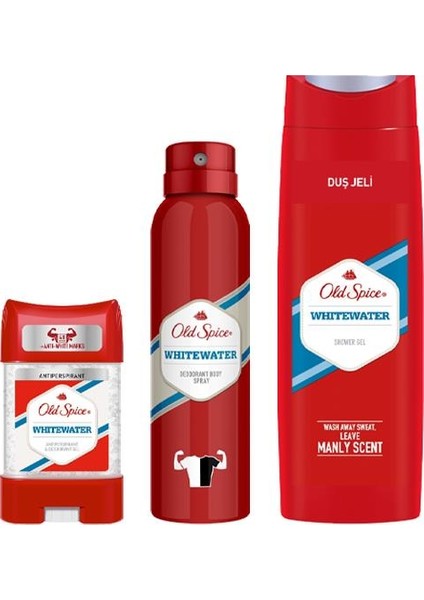 Whıtewater 3'lü Set 2 Adet Deodorant+ Duş Jeli