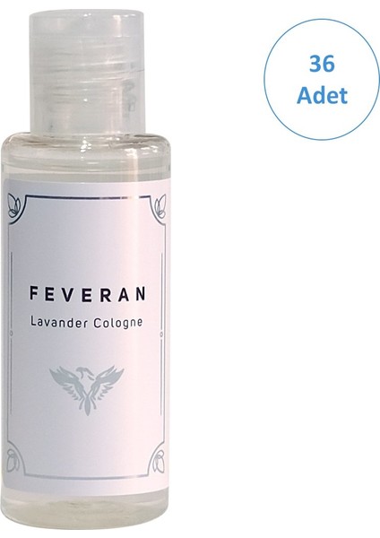 Kolonya 80 Derece Lavanta 50 Ml. Fliptop Standlı - 36 Adet