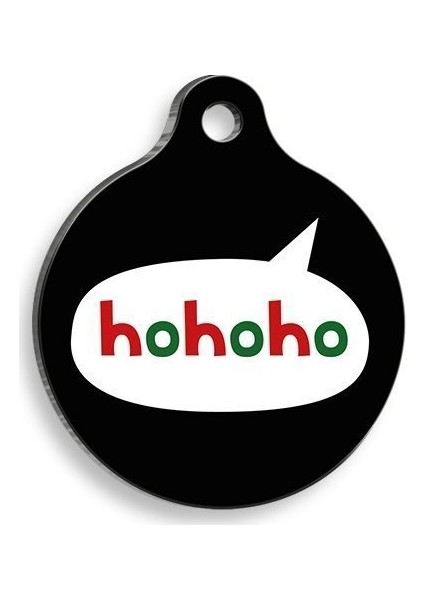 Christmas Serisi Hohoho Yuvarlak Kedi ve Köpek Künyesi