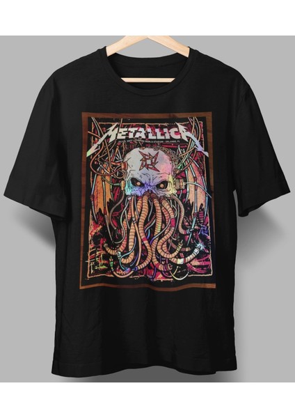 Tasarım Rock Poster Metallica Baskılı T-Shirt