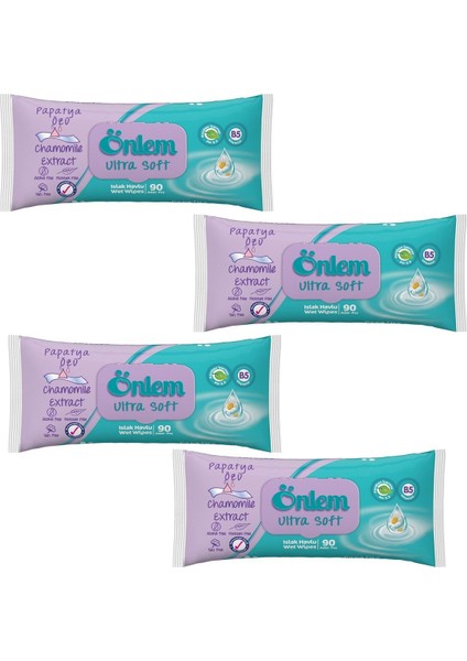 Islak Mendil 90'lı x 4 Papatya Kokulu