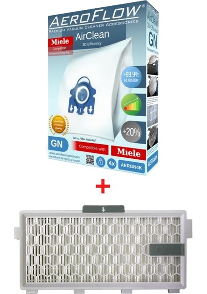 Miele Complete C3 Parquet Ecoline Hepa Filtre + 4 Adet Gn Toz Torbası fiyatları