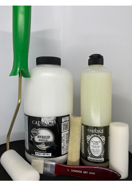 Multisurfaces Beyaz 2 Lt + Kalın Sır Vernik 750 ml Set