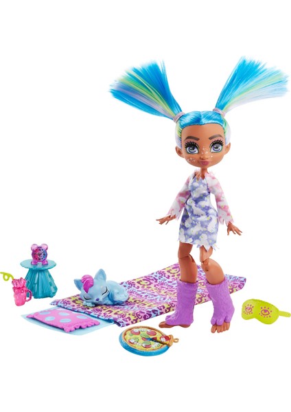 Cave Club Pijama Partisi Oyun Seti Tella Bebek ve Kedi Dostu GTH06