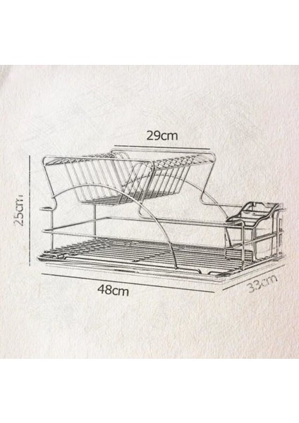 Home Iki Katlı Tabaklık Bulaşıklık Krom Şeffaf KB009