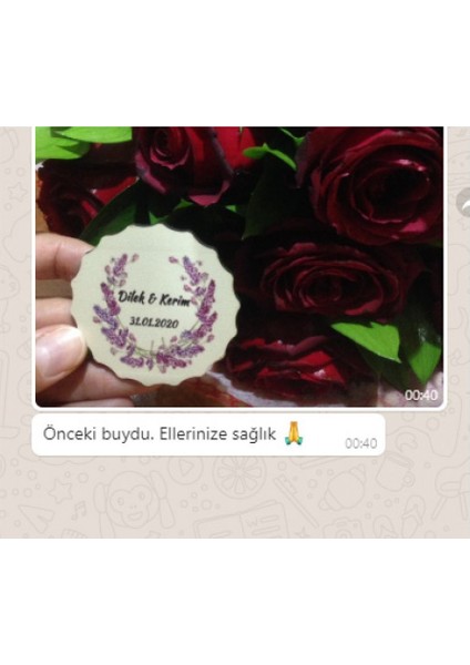 30 Adet Çiçek Desenli Ahşap Magnet Lavanta Çiçek Baskıllı Kişiye Özel Söz Nişan Düğün Si Şekeri fırsatları