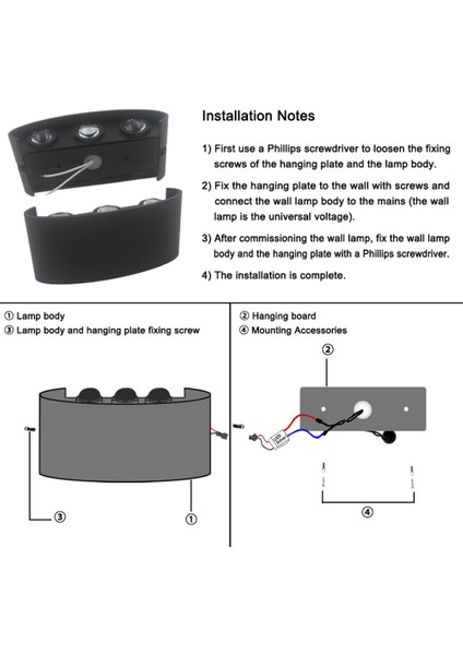 AC85-265V Modern Duvar Aplik Işıklar Led Aşağı Monte Sıcak Beyaz 4W (Yurt Dışından) indirimleri