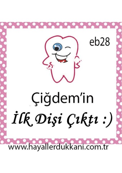 Diş Bebek Şekeri Etiketi EB28