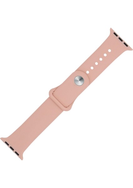 Apple Watch Uyumlu 42mm Kılıf Silikon Kordon Açık Pembe fiyatları