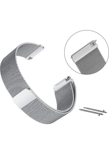 Huawei Watch Gt2 46mm Hasır Metal Kordon Örgü Tam Altın