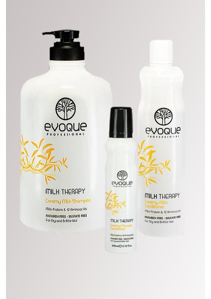 Milk Therapy 2800 ml + Evoque Milk Thrapy Krem 400 ml +Köpük