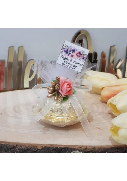 30 Adet Kubbeli Metal Küçük Lokumluk Söz Nişan Liği