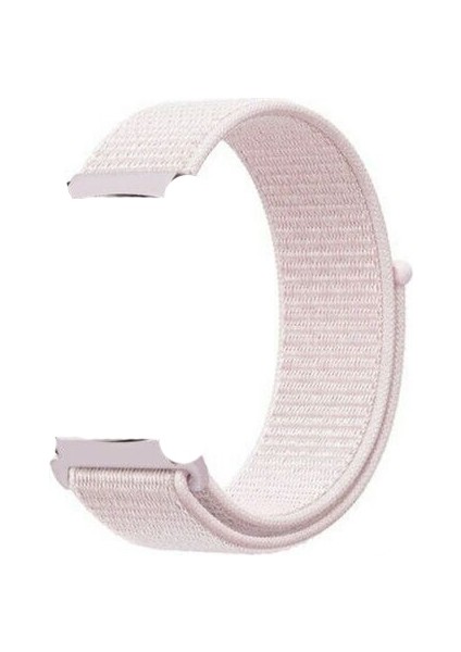 Samsung Galaxy Gear S3 46mm Kılıf Kumaş Cırtcırt Kordon Velcro Pembe