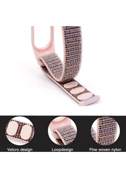 Xiaomi Mi Band 5 Kordon Kumaş Cırtcırt Kordon Velcro Turkuaz fiyatları