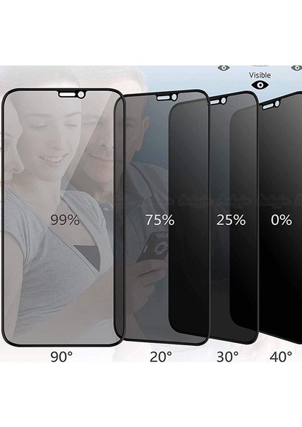 Apple iPhone 11 Pro Max Privacy Gizlilik Filtreli Hayalet Cam Siyah