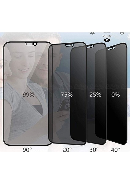 Apple iPhone 7 Plus Privacy Gizlilik Filtreli Hayalet Cam Siyah modelleri