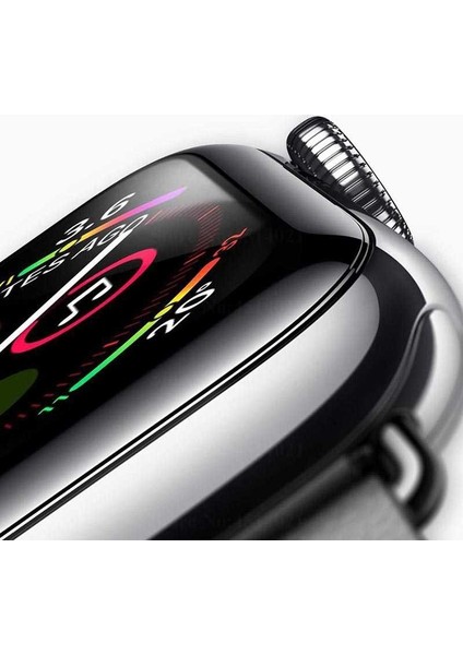 Apple Watch 44mm Full Yapışan Ekran Koruyucu Siyah modelleri
