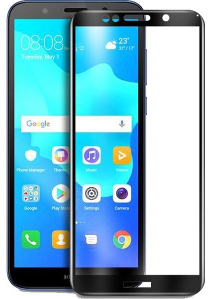 Huawei Honor 7s Full Kapatan Cam Tam Koruma Siyah