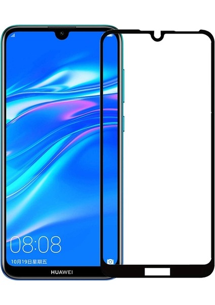 Huawei Y7 Prime 2019 Full Kapatan Fiber Nano Ekran Koruma Siyah