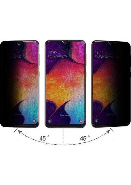 Oppo A5 2020 Privacy Gizlilik Filtreli Hayalet Cam Siyah
