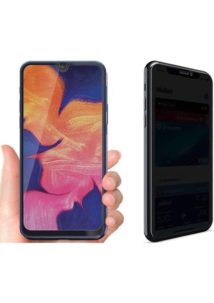 Oppo A5 2020 Privacy Gizlilik Filtreli Hayalet Cam Siyah