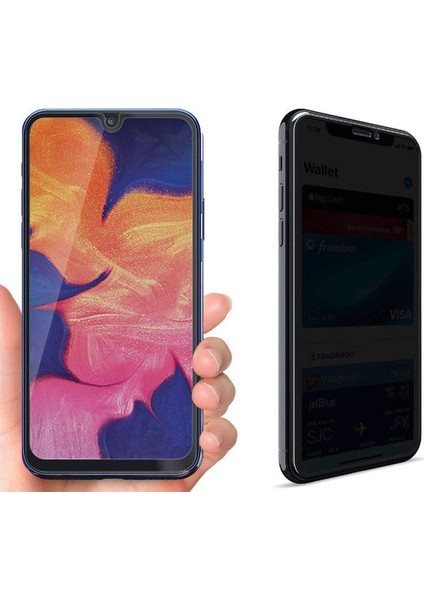 Samsung Galaxy A30S Privacy Gizlilik Filtreli Hayalet Cam Siyah