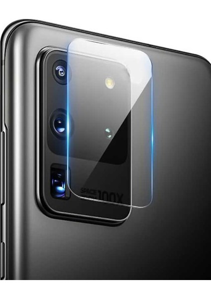 Samsung Galaxy S20 Ultra Kamera Lens Koruyucu Cam Şeffaf