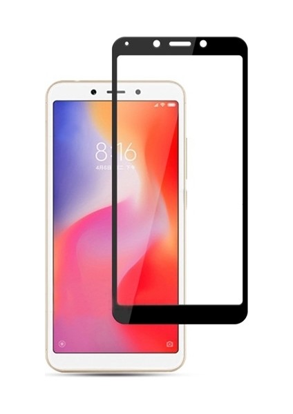 Xiaomi Red Mi 6A Full Kapatan Cam Tam Koruma Siyah